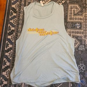 Woof Cultr Directions over corrections womens muscle tank